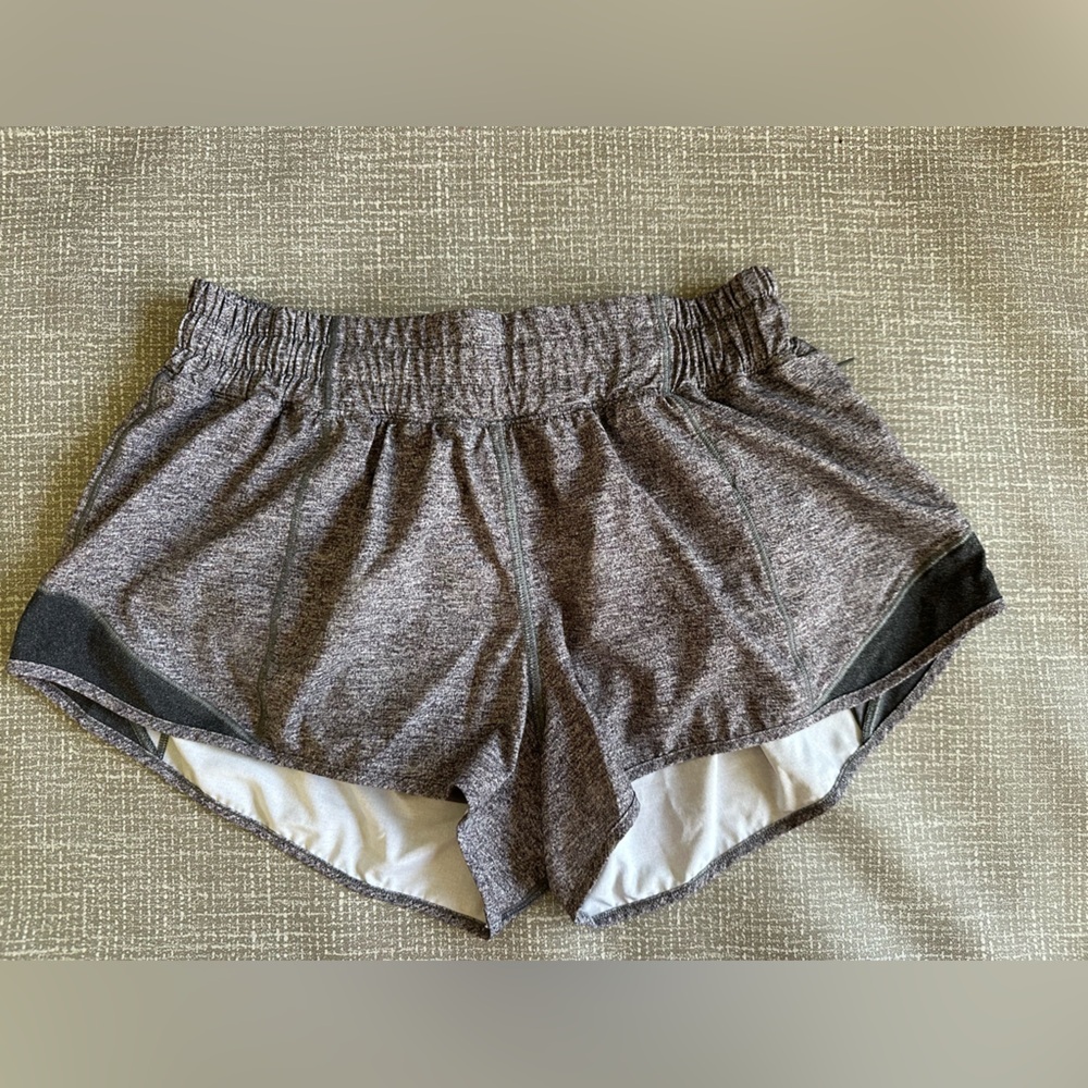 Lululemon Women's Heather Gray Hotty Hot Athletic Shorts